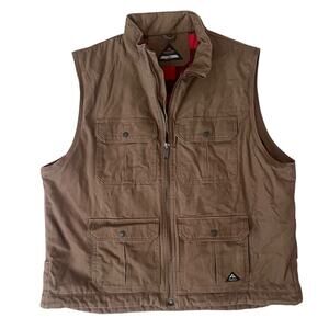 Ridgecut Blanket Lined Duck Canvas Vest Mens 2XL Tan Rugged Workwear Outdoors